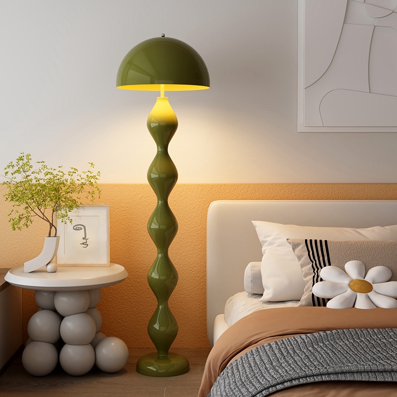 Vintage Geometric LED Mushroom Floor Lamp