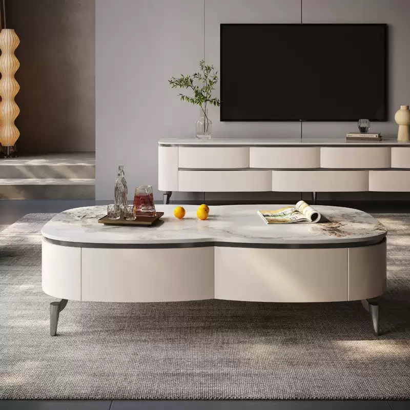 Lavish Sintered Stone Rectangle Coffee Table 