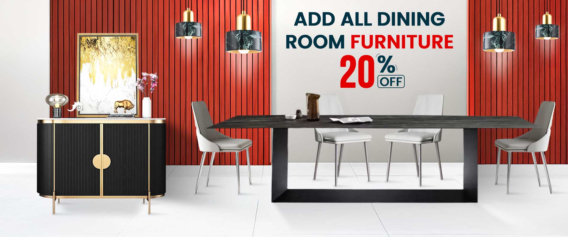 Add all Dining Room Furniture 20% off!