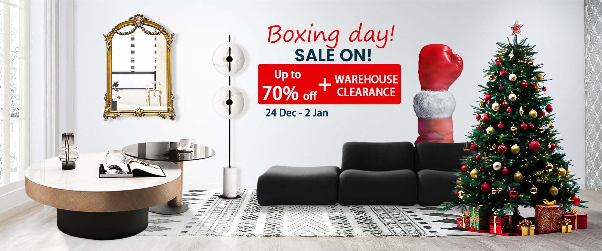 Boxing Day Sale on ! Up to 70% off Storewide + Warehouse Clearance!