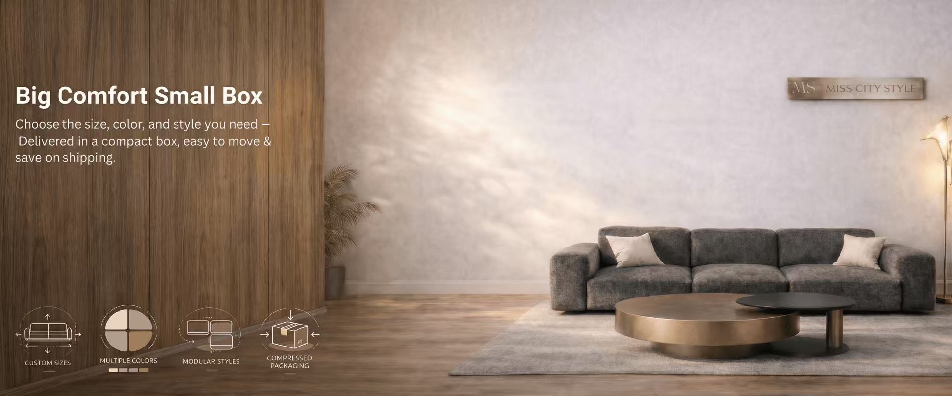 Autumn Living Simplified ! Shop our Compressed Sofa Collection